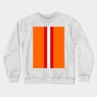 Retro American Football Stripes Tampa Bay Orange, Red, White Crewneck Sweatshirt